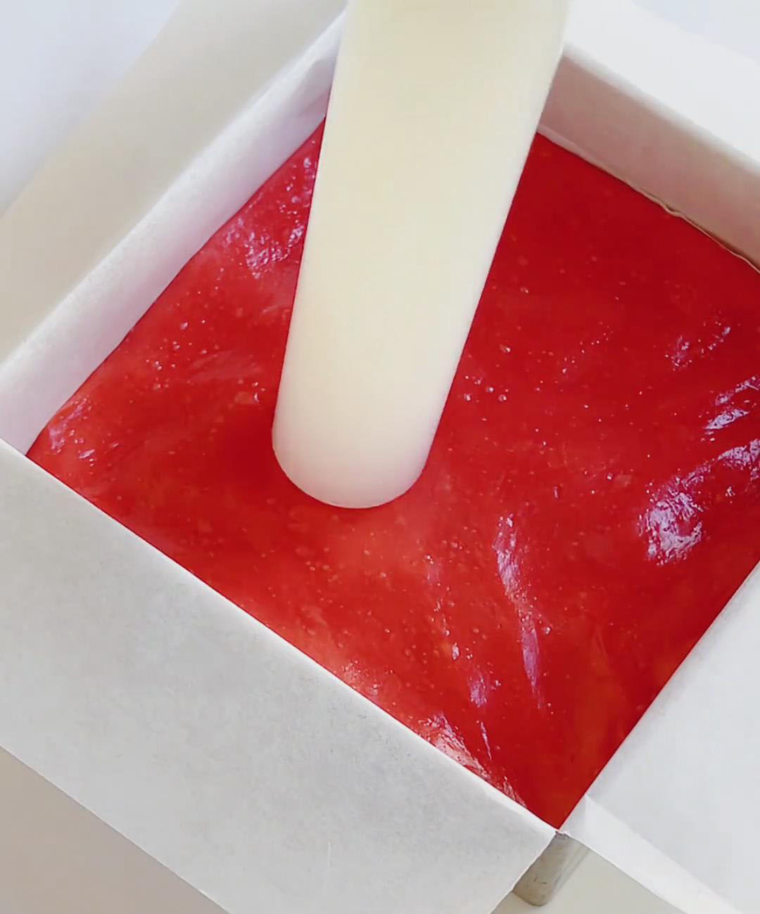 Flatten the dough into a mold or press it flat