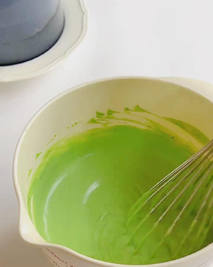 Make the matcha milk cap
