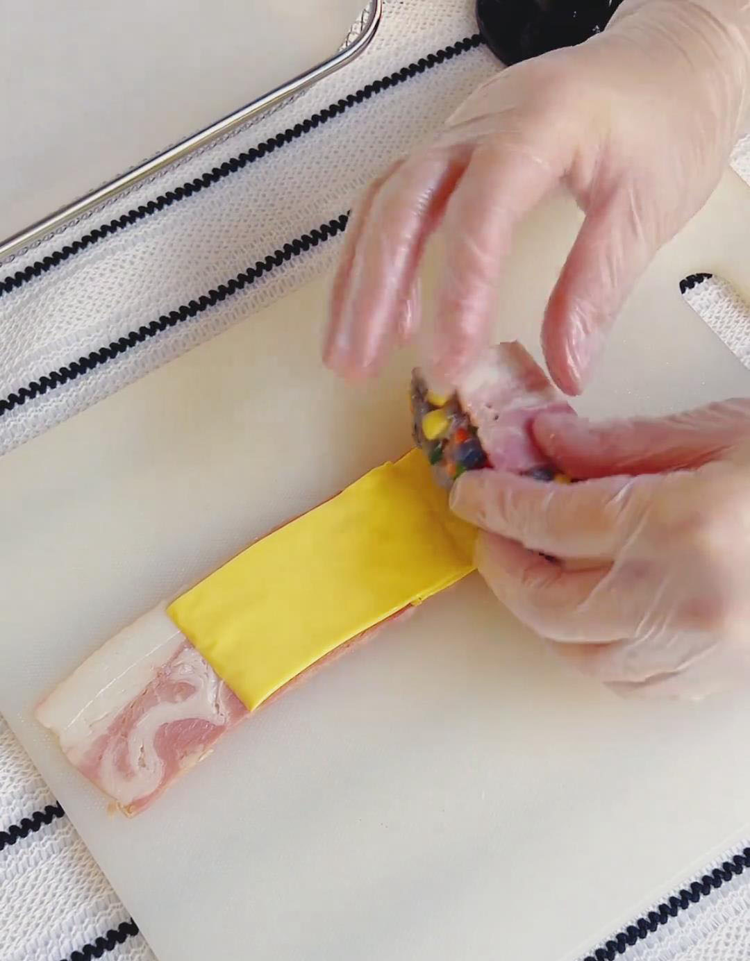 roll tightly to enclose