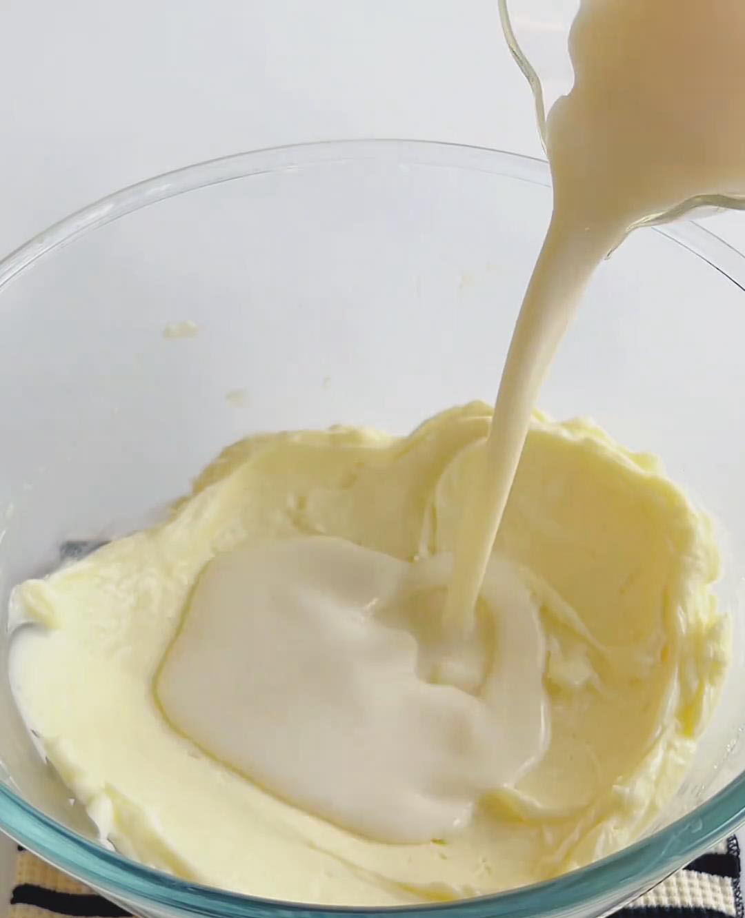 Add cooled gelatin milk mixture and stir