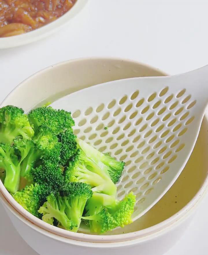 Add the broccoli and blanch them