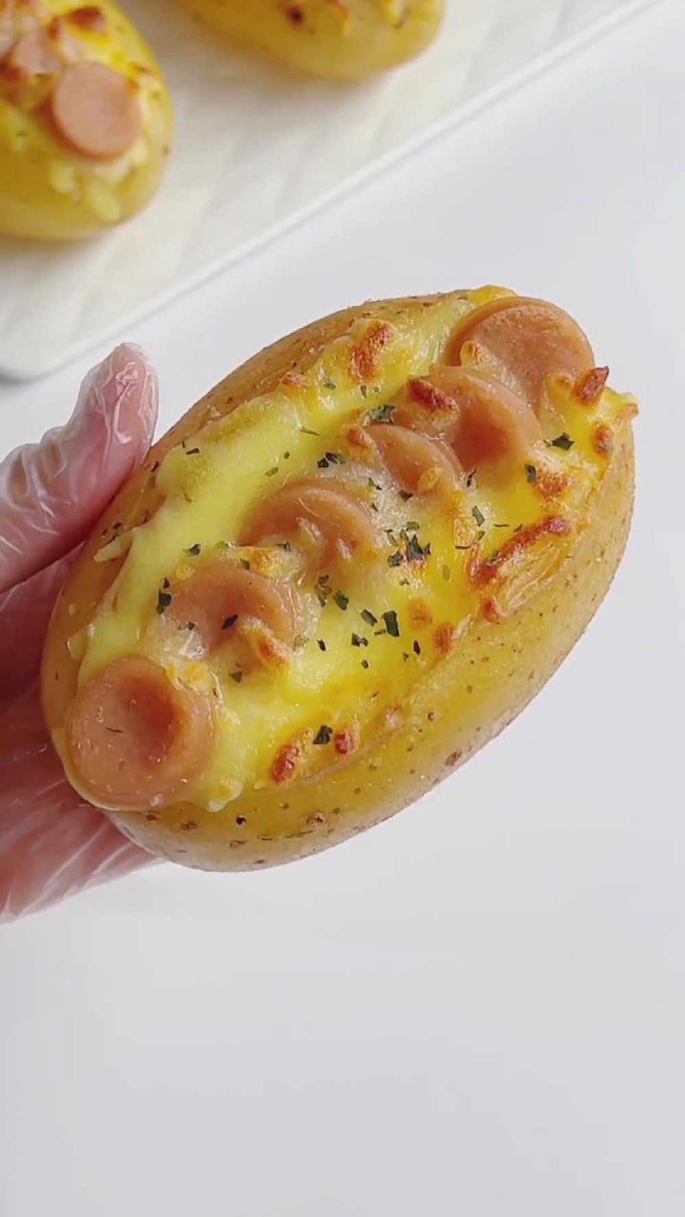 Baked Potato with Cheese & Sausage (2)
