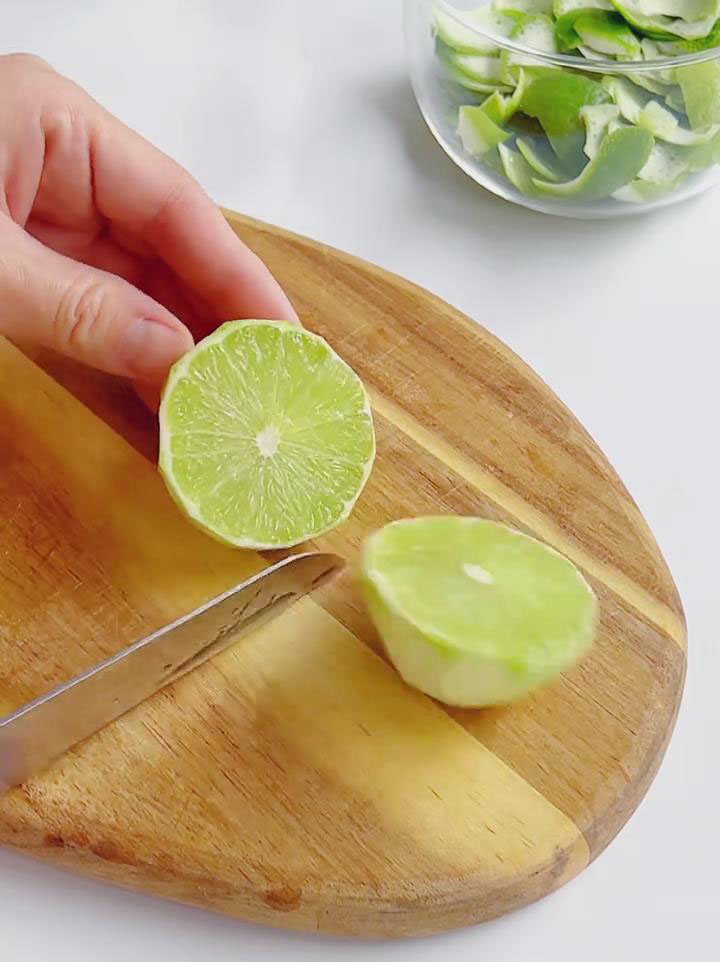 Cut the zested lemons in half