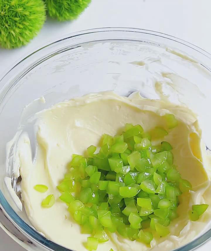 Fold in grape cubes gently with a spatula
