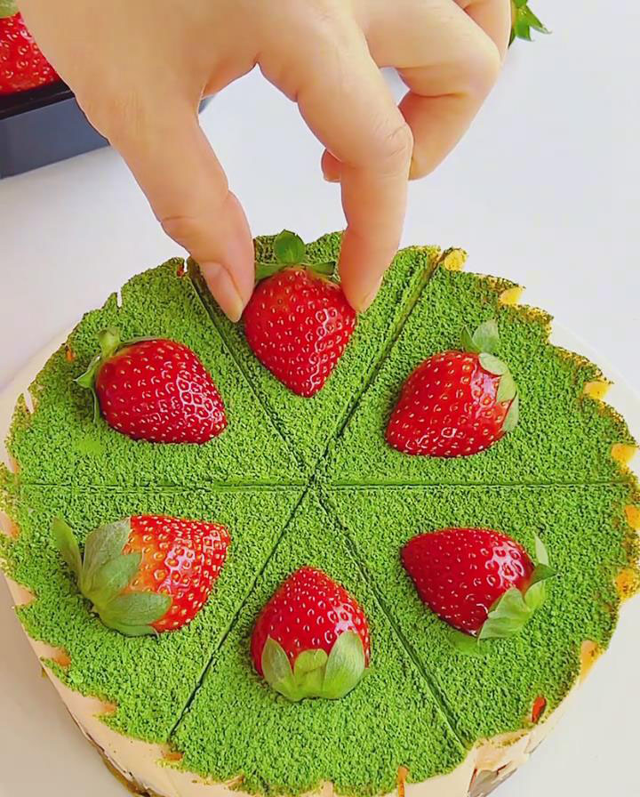 Garnish with fresh strawberries