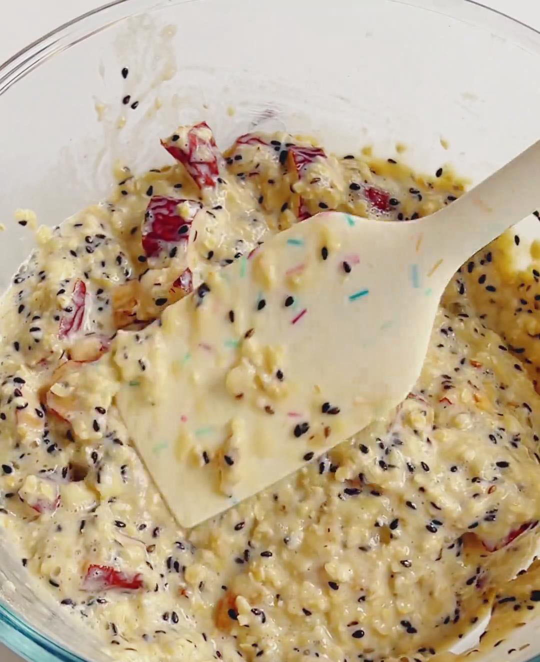 Gently fold 10–15 seconds to distribute evenly