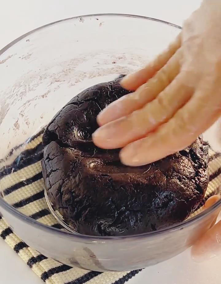 Gently press into a dough ball