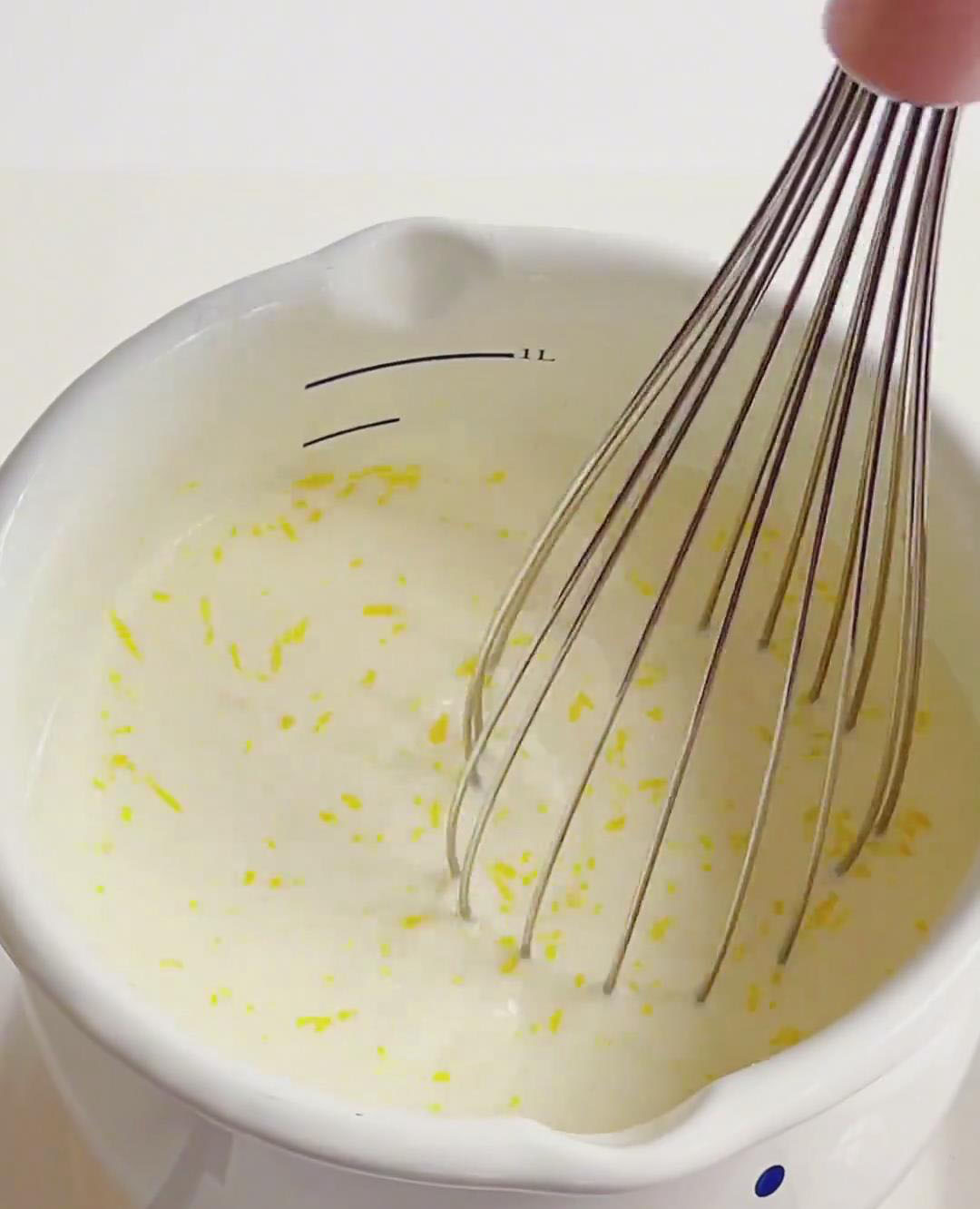 Gently stir with a hand whisk