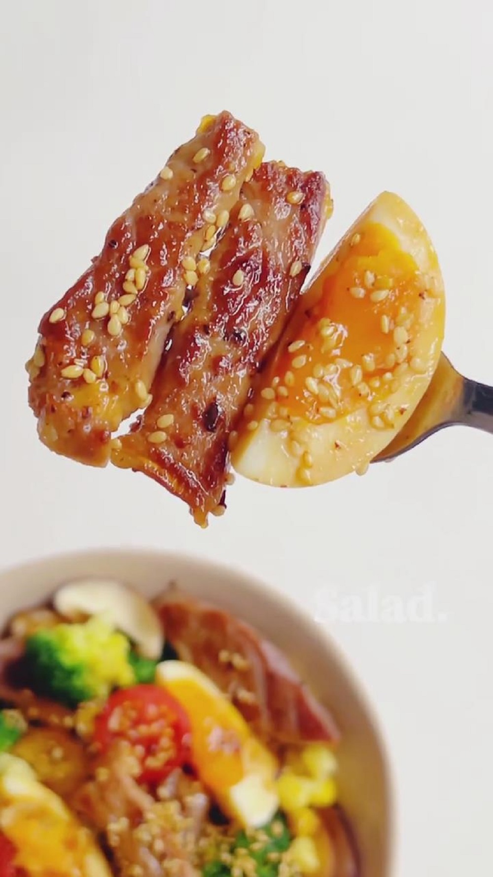 Healthy Vegetable Salad with Juicy Steak (3)