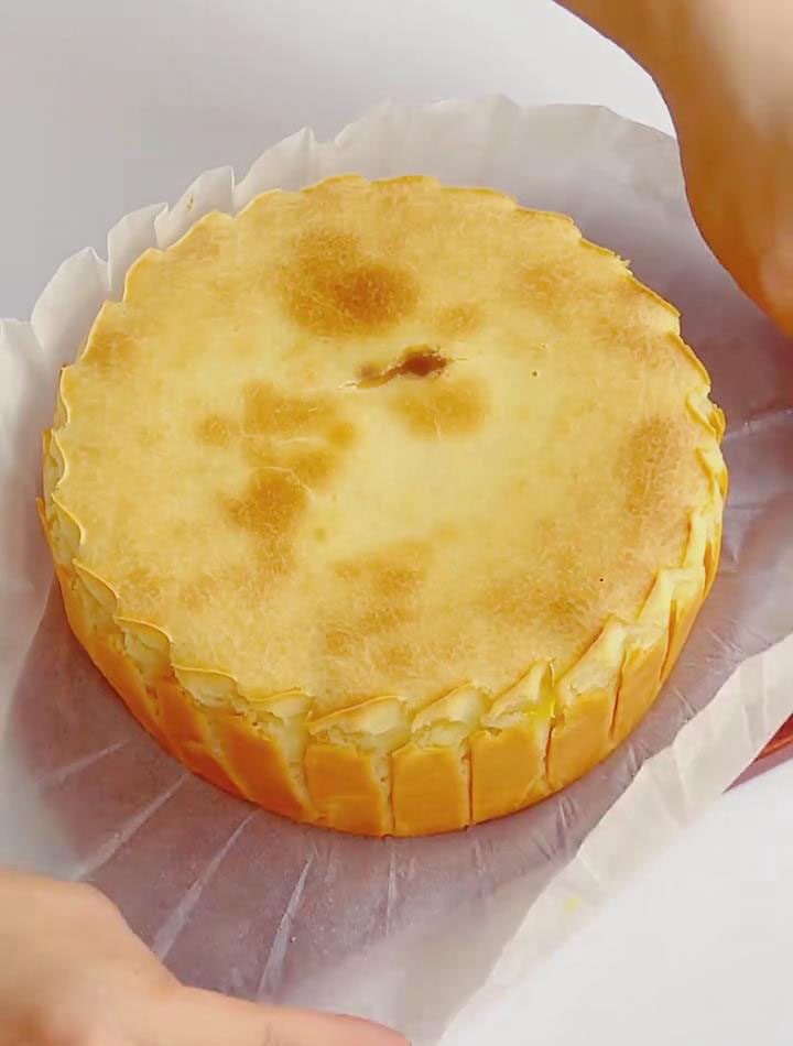 Place it on a plate and carefully remove the paper new