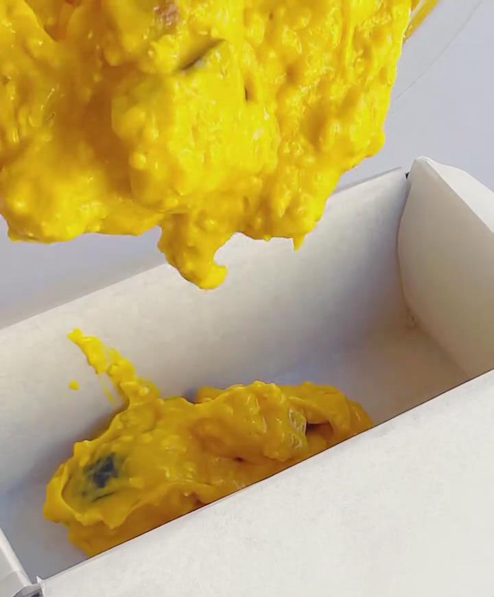 Pour the finished batter