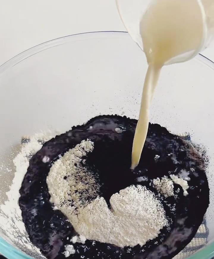 Slowly whisk in the milk until smooth