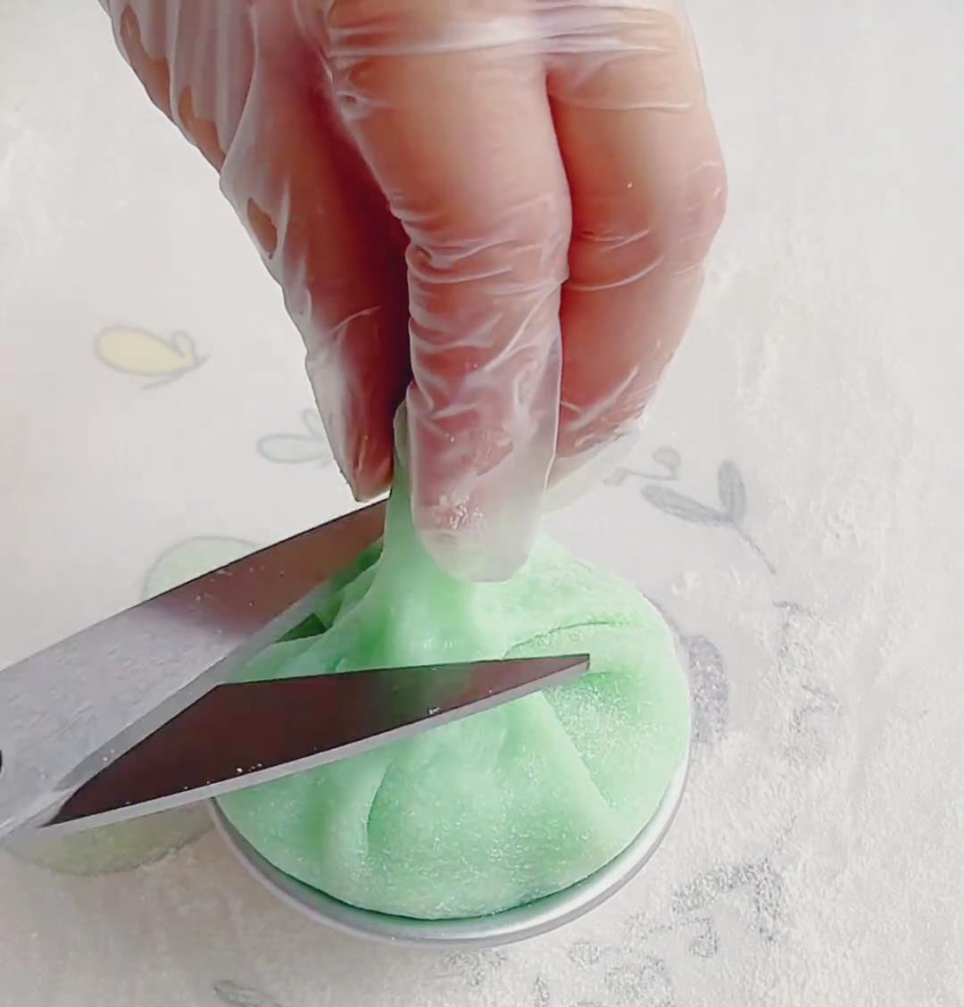 Trim off any excess mochi dough