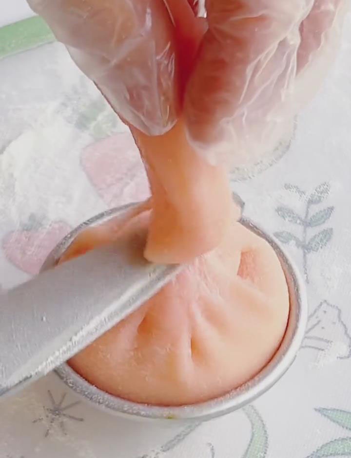 Use scissors to trim any excess dough