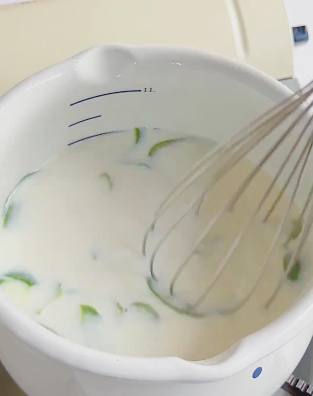 Warm the mixture gently, stirring constantly