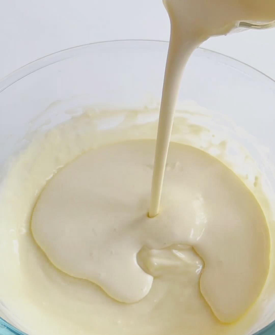 add 150g heavy cream and mix until silky