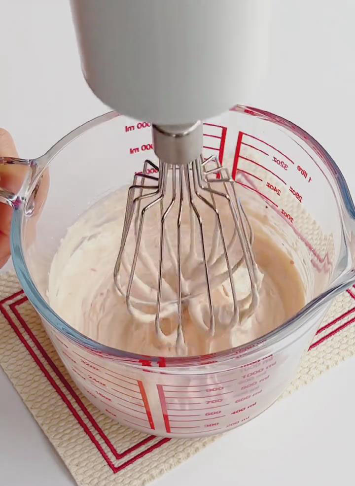 beat on medium speed until the cream reaches stiff peaks