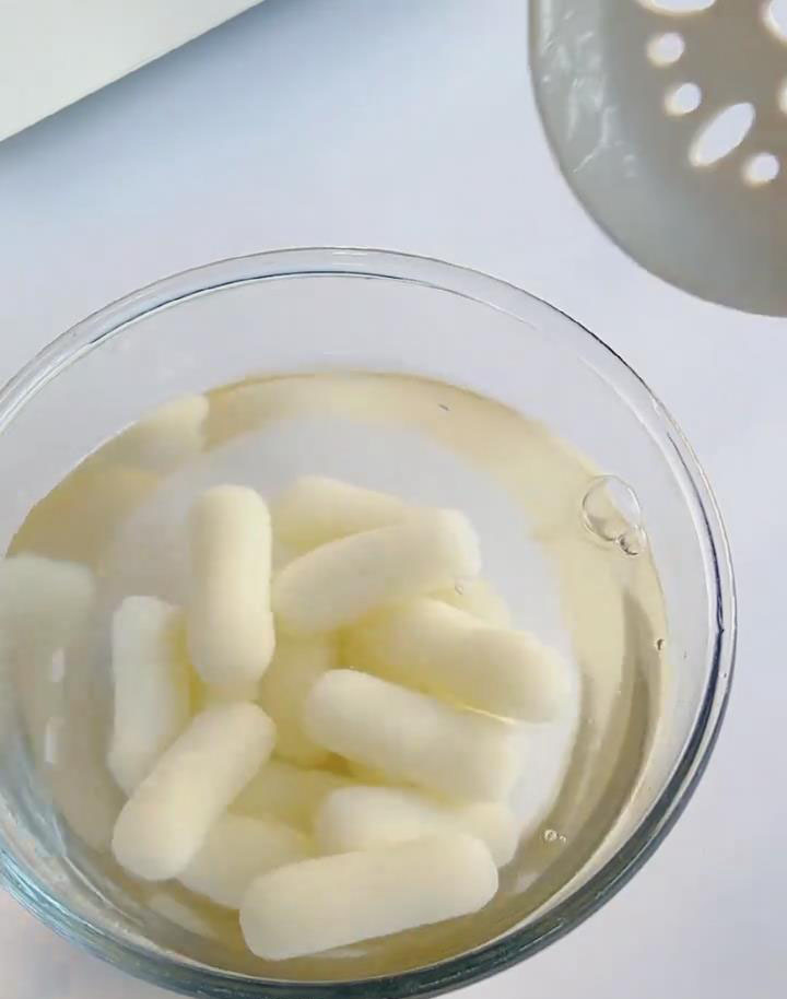 rinse with cold water