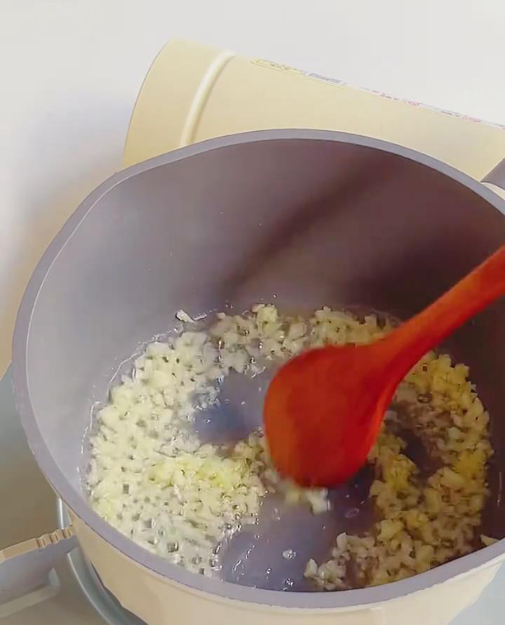 Add the minced garlic