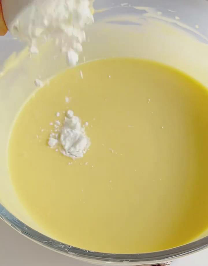 Fold in cornstarch