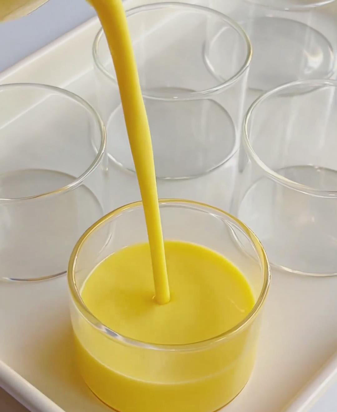 Pour the mixture into pudding cups