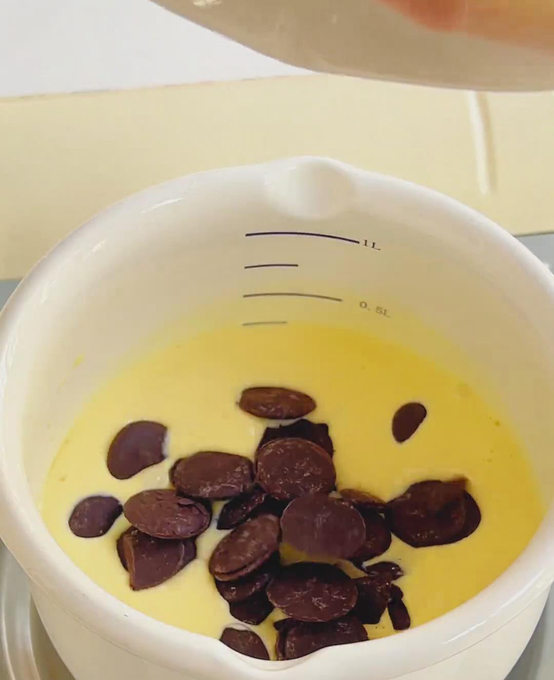 add the dark chocolate