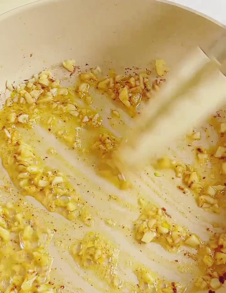 add the minced garlic