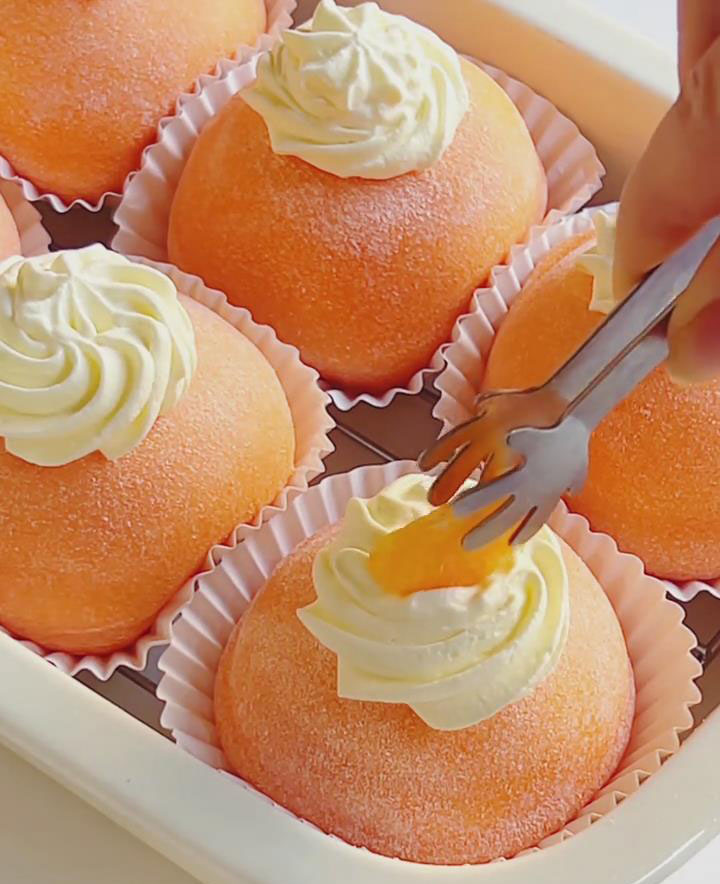 place a small segment of mandarin as a garnish