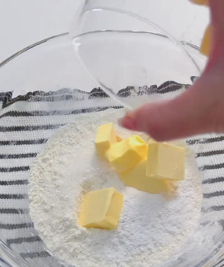 Add the cold, cubed butter