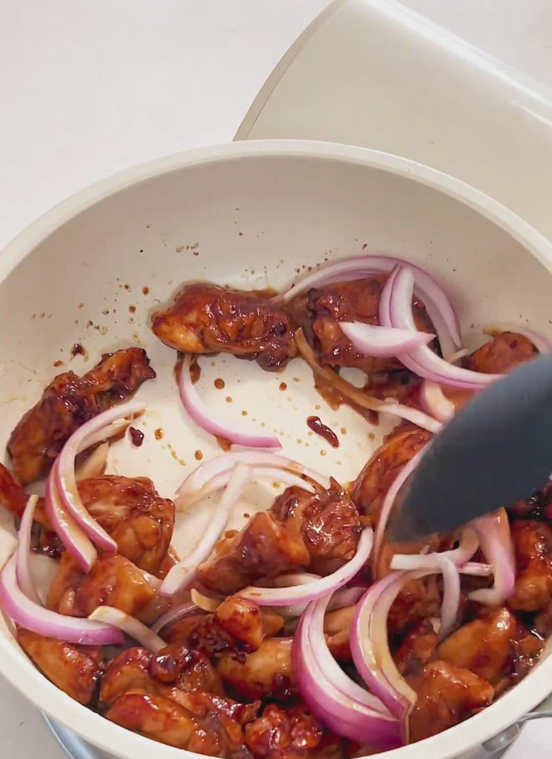 Add the sliced onion