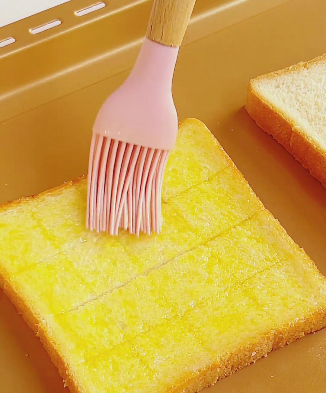 Brush the melted butter