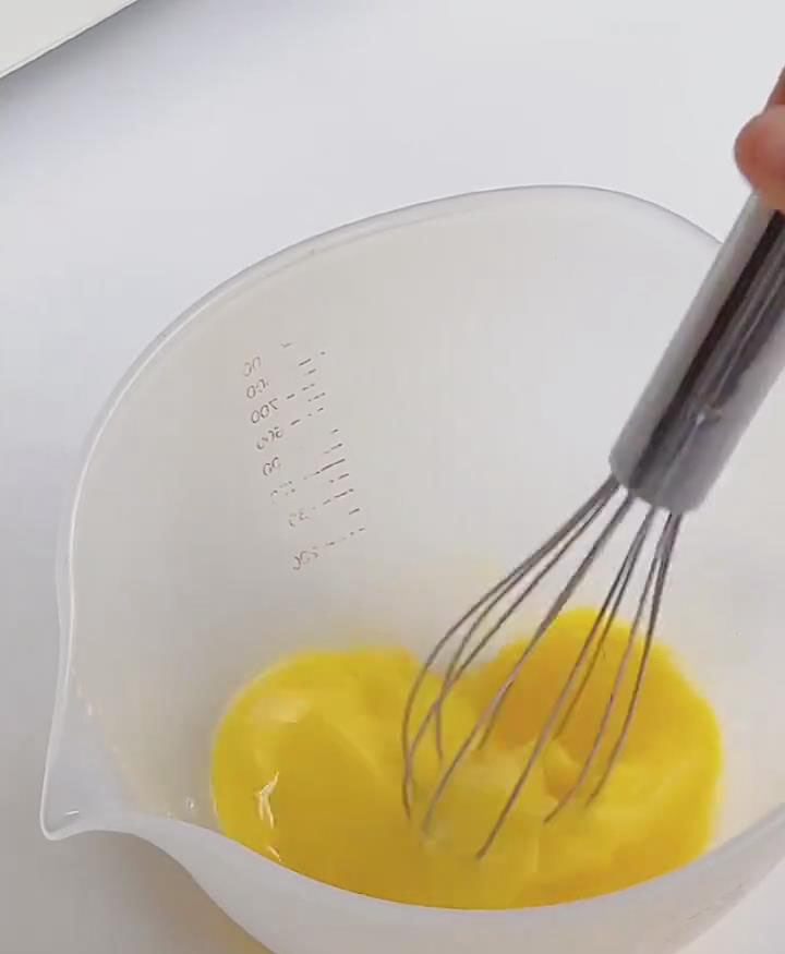 Lightly whisk without creating too many bubbles