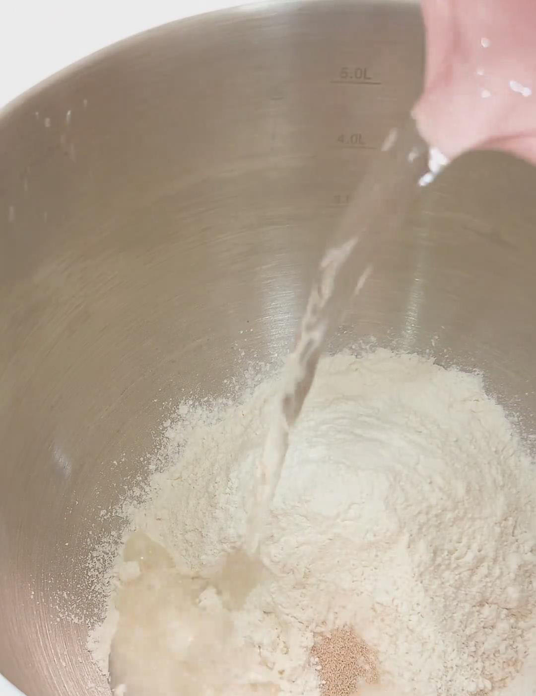 Pour in the ice water