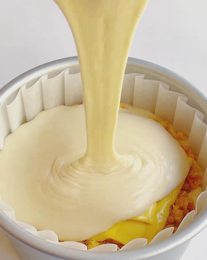 Pour in the remaining batter