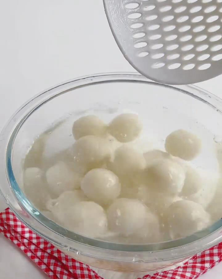 Scoop them out and immediately place them into cold water