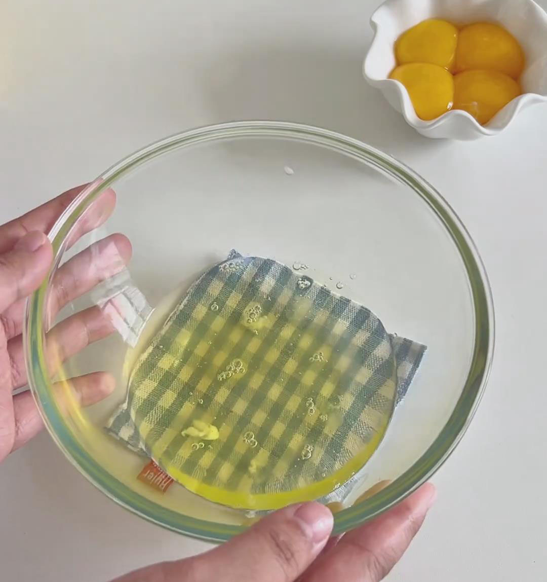 Separate the egg whites and yolks