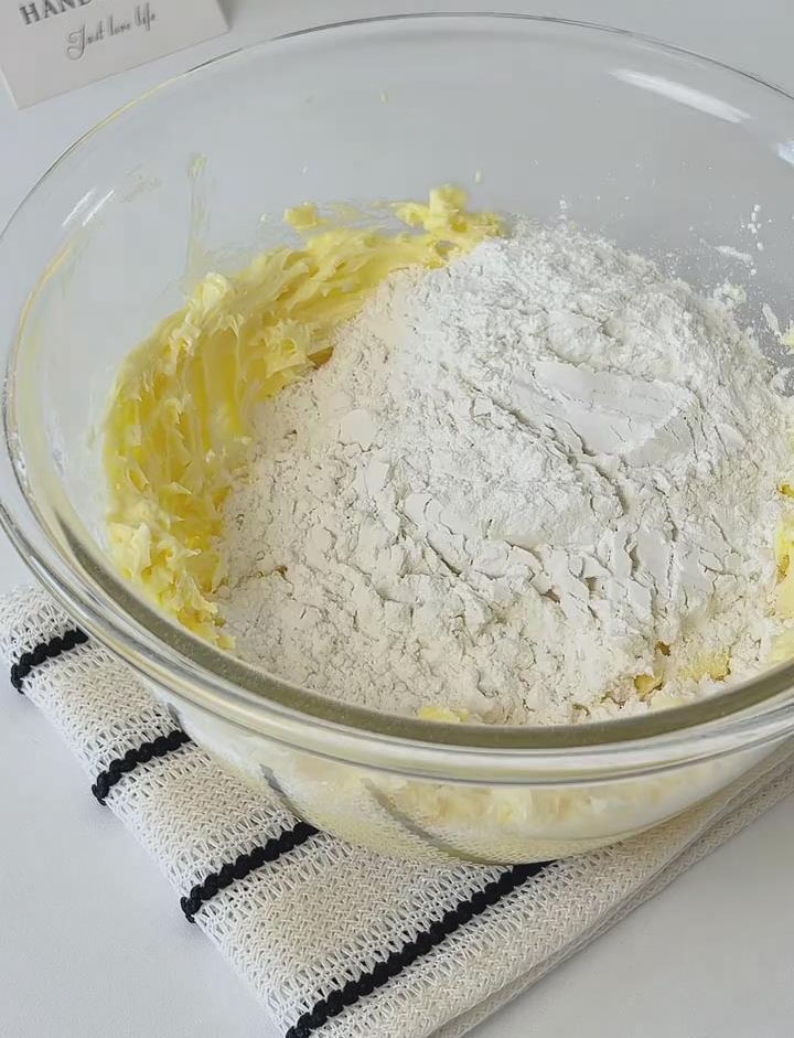 Sift in cake flour
