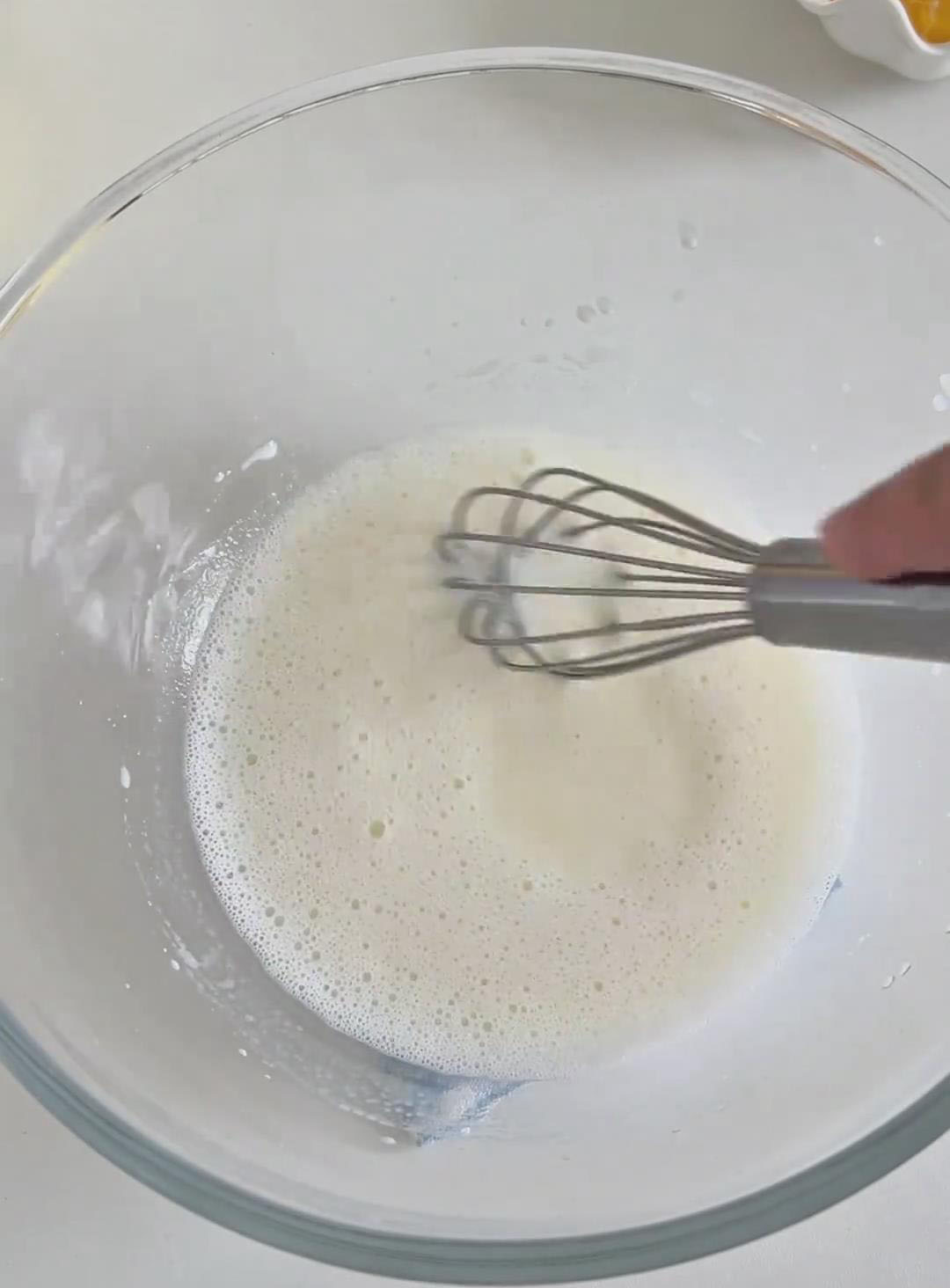 Use a whisk to mix vigorously until the ingredients are fully combined