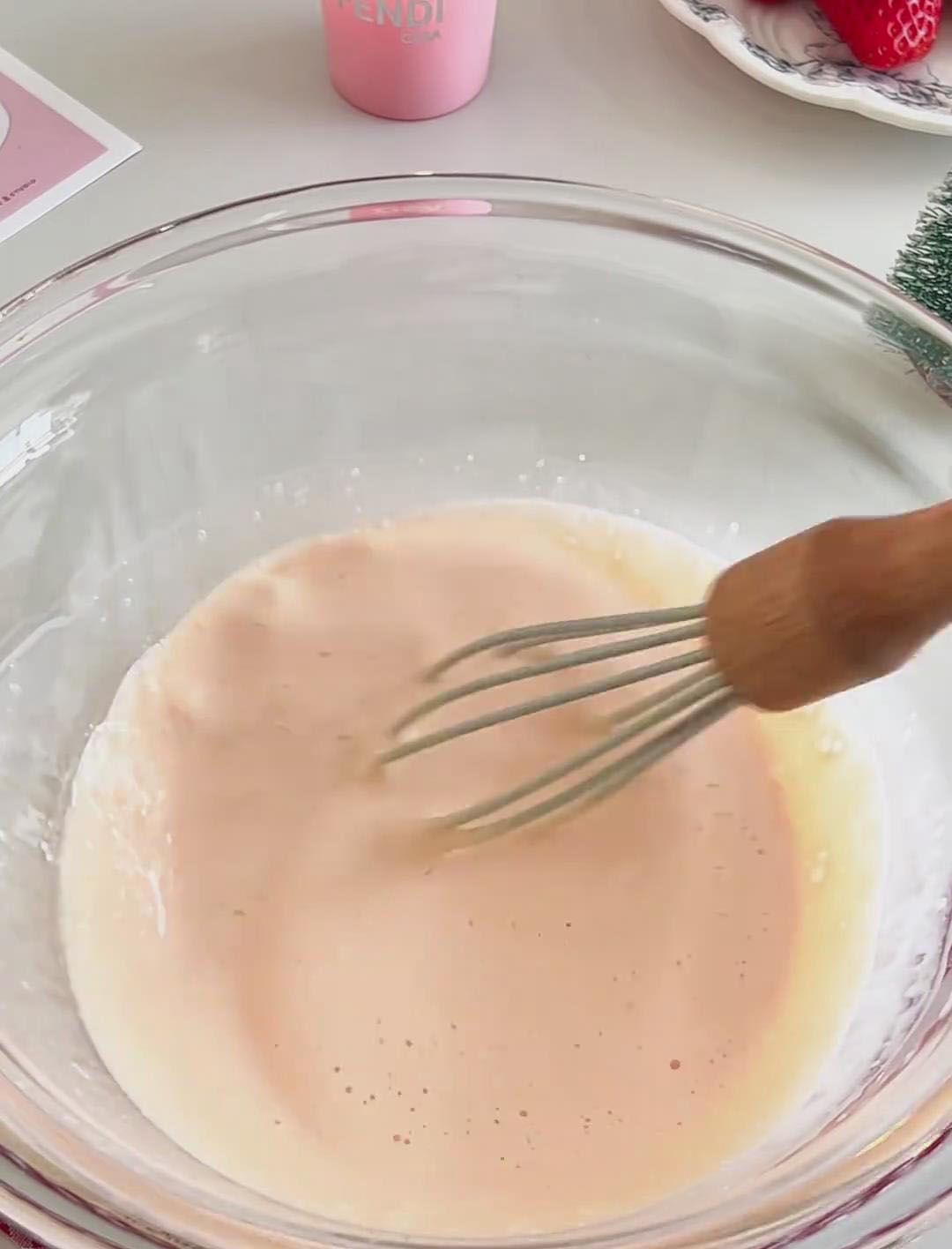 Whisk gently until the mixture is fully combined