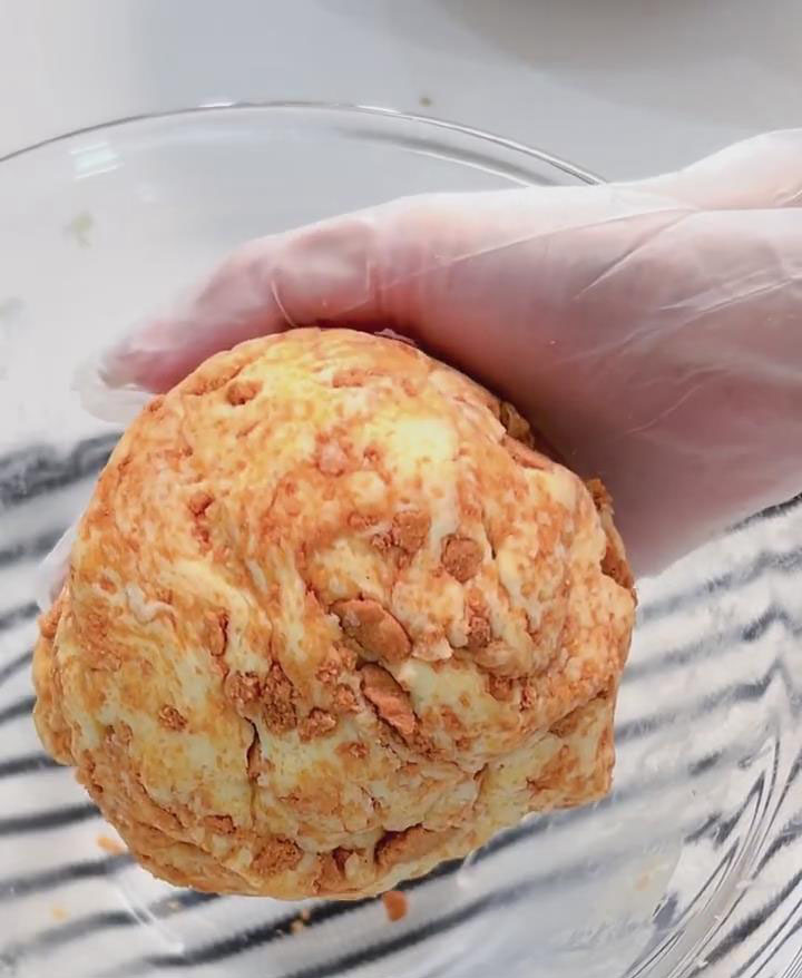 lightly knead just until combined