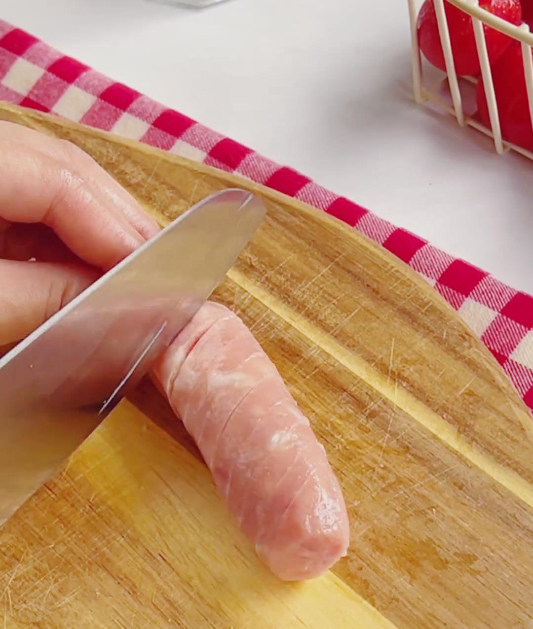 score the other two with shallow cuts