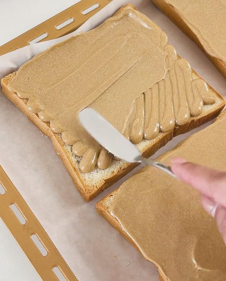spread the coffee paste gently with the back of a spoon