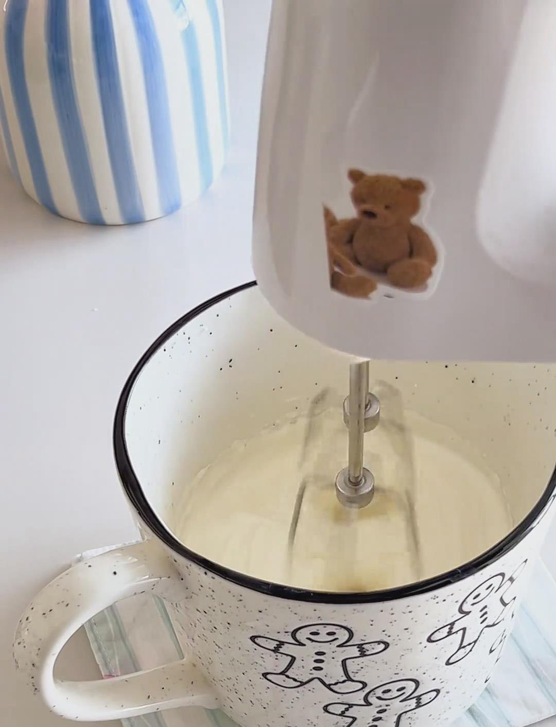 whip the mixture until it thickens