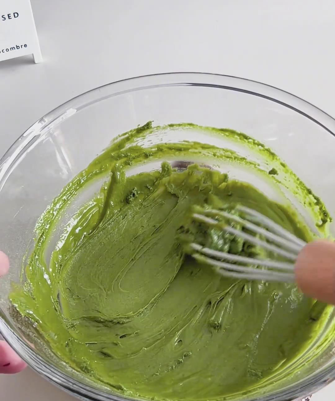 whisk just until the batter is uniform and smooth