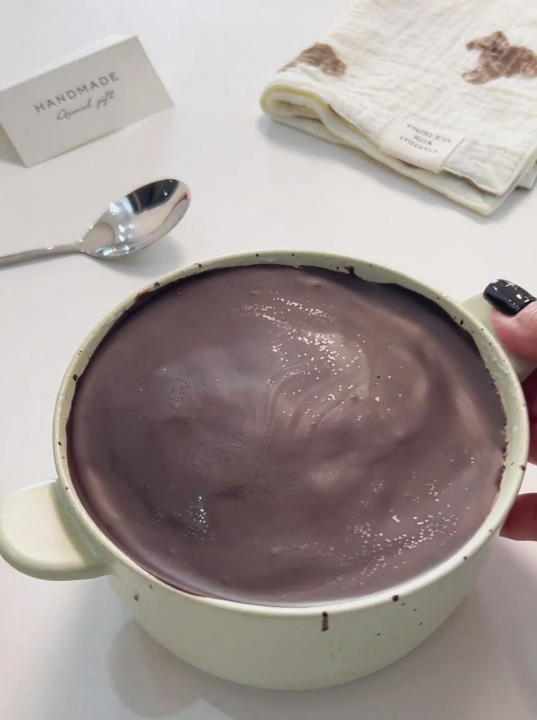 allow the chocolate crust to harden completely