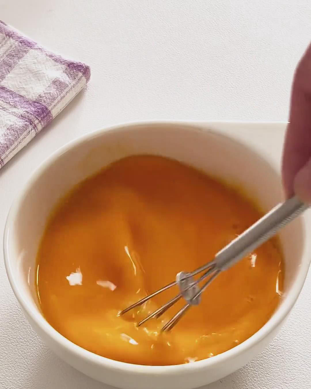 whisk the eggs until smooth